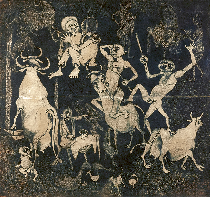 Dumile Feni. African Guernica, 1965. National Heritage and Cultural Studies Centre, University of Fort Hare. © Estate Dumile Feni and Dumile Feni Family Trust