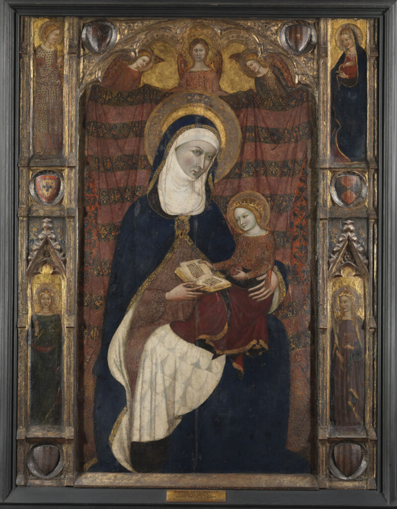 Ramón Destorrents, con l'intervento di Ferrer Bassa e Arnau Bassa. Sant'Anna insegna a leggere alla Vergine, 1343-1358 circa. Museo Nazionale d'Arte Antica, Lisbona