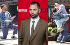 Penn Badgley avvistato durante una scena romantica