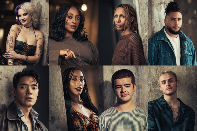 The cast of Rent, photos by Oliver Rosser