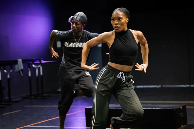 Nahum Mclean & Monique Jonas in The Brown Suite rehearsals (c) Mark Senior The BrownSuite