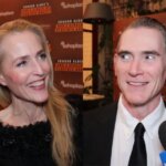 Gillian Anderson e Billy Crudup sull’allestimento di un incontro di pugilato in scena a pianta circolare nello spettacolo Chi ha paura di Virginia Woolf?