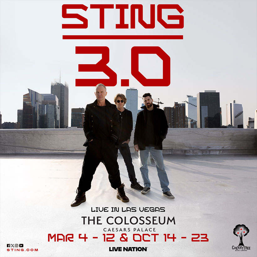 Sting annuncia la residency a Las Vegas per il 2027: STING 3.0